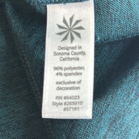 Athleta Give It Your All Teal Drawstring Long Sleeve Dress Size XXS - Picture 8 of 12